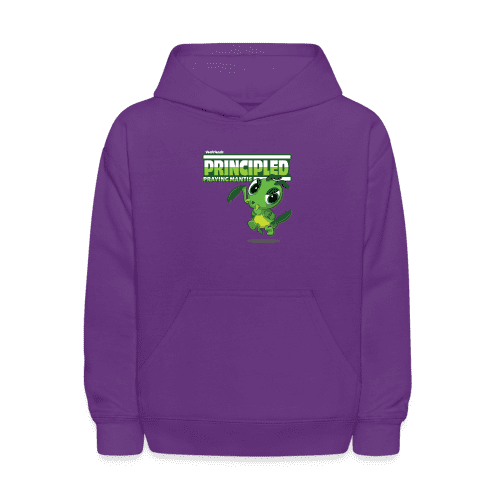 Principled Praying Mantis Character Comfort Kids Hoodie - purple