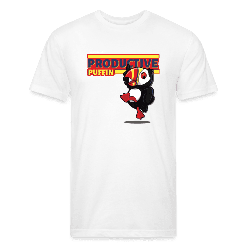 Productive Puffin Character Comfort Adult Tee - white