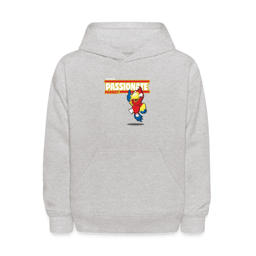 Passionate Parrot Character Comfort Kids Hoodie - heather gray