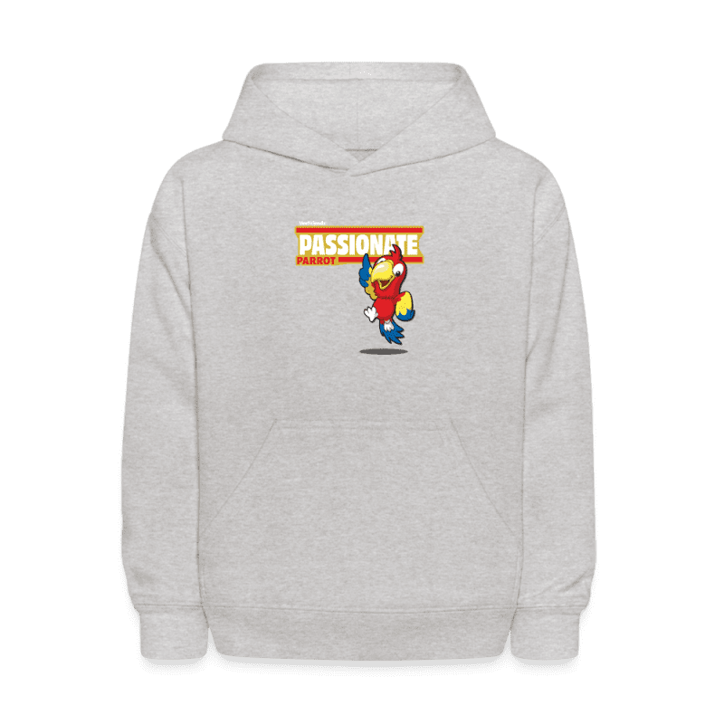 Passionate Parrot Character Comfort Kids Hoodie - heather gray