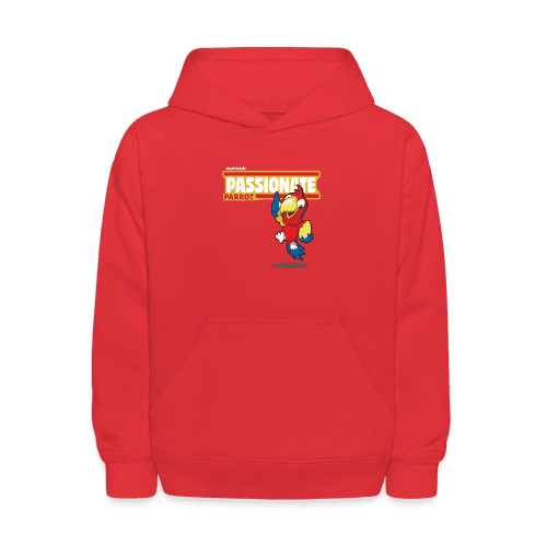 Passionate Parrot Character Comfort Kids Hoodie - red