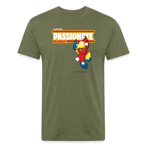 Passionate Parrot Character Comfort Adult Tee - heather military green