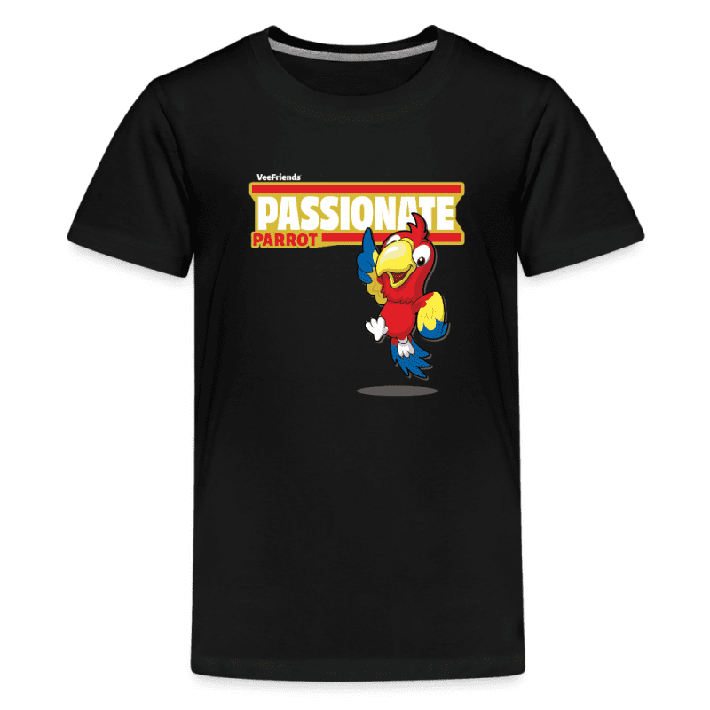 Passionate Parrot Character Comfort Kids Tee - black