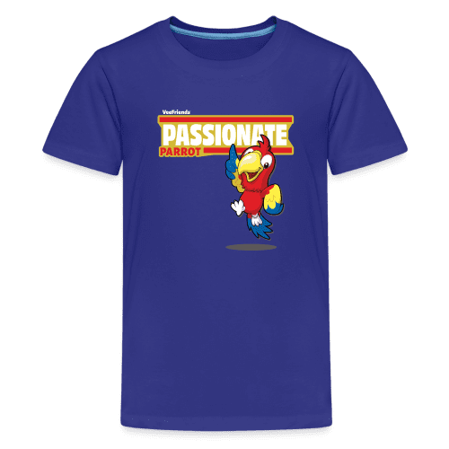 Passionate Parrot Character Comfort Kids Tee - royal blue