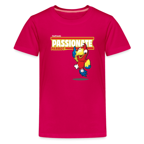 Passionate Parrot Character Comfort Kids Tee - dark pink