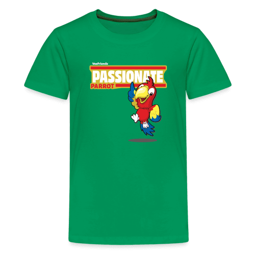 Passionate Parrot Character Comfort Kids Tee - kelly green