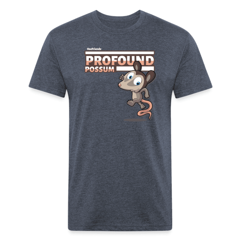 Profound Possum Character Comfort Adult Tee - heather navy