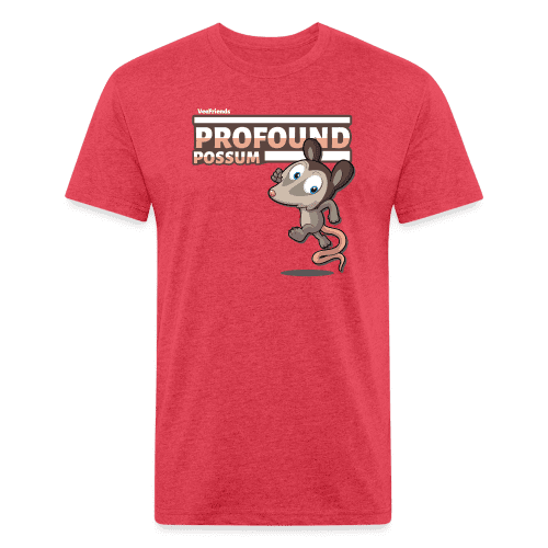 Profound Possum Character Comfort Adult Tee - heather red