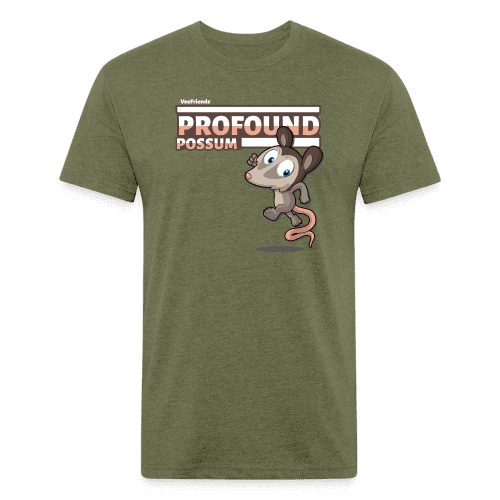 Profound Possum Character Comfort Adult Tee - heather military green