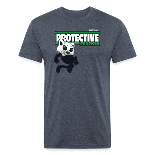 Protective Panther Character Comfort Adult Tee - heather navy