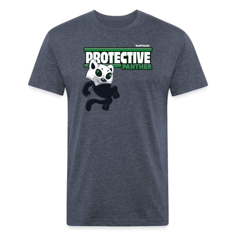 Protective Panther Character Comfort Adult Tee - heather navy