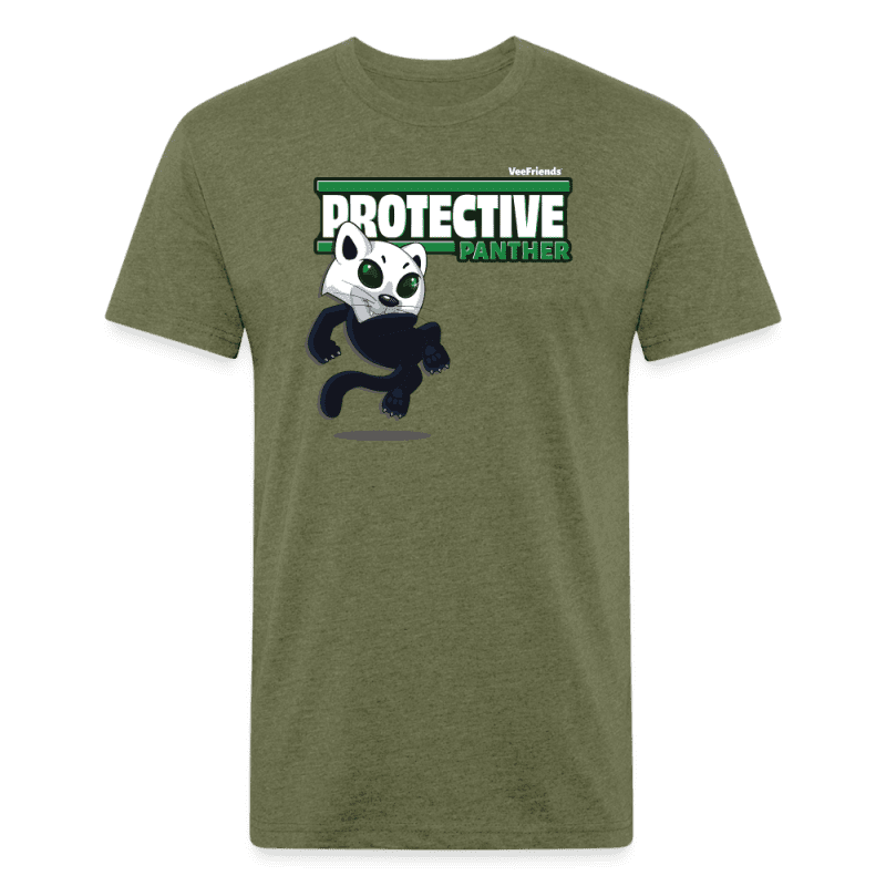 Protective Panther Character Comfort Adult Tee - heather military green