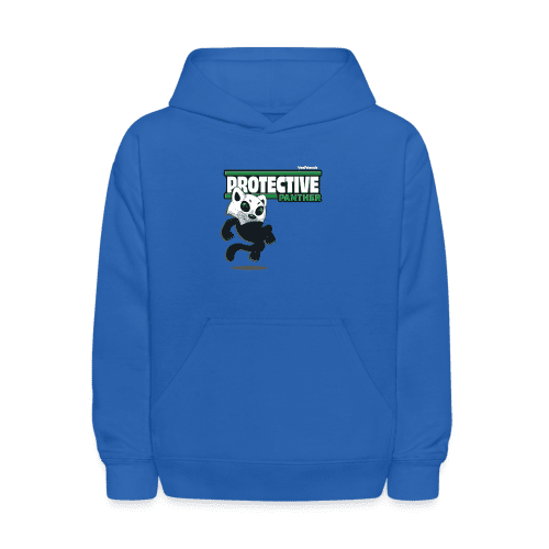 Protective Panther Character Comfort Kids Hoodie - royal blue