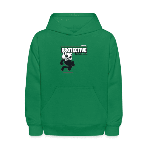 Protective Panther Character Comfort Kids Hoodie - kelly green