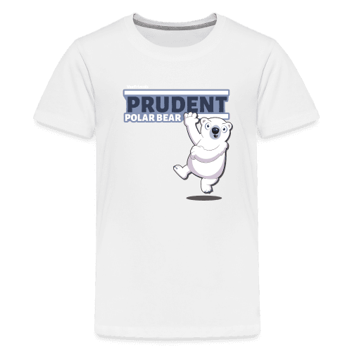 Prudent Polar Bear Character Comfort Kids Tee - white