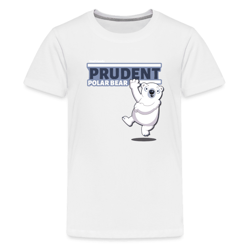 Prudent Polar Bear Character Comfort Kids Tee - white