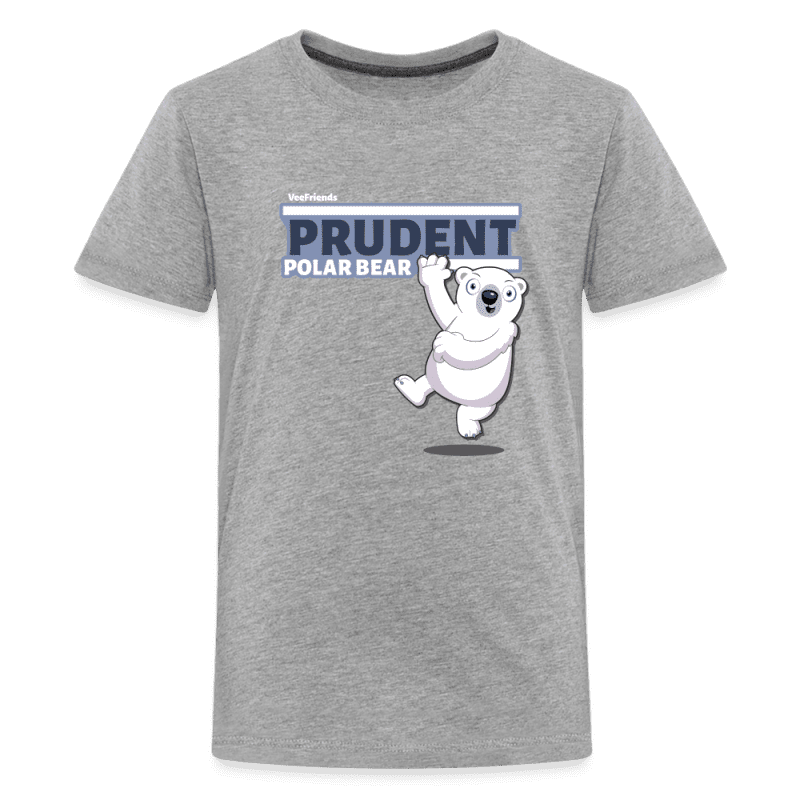 Prudent Polar Bear Character Comfort Kids Tee - heather gray