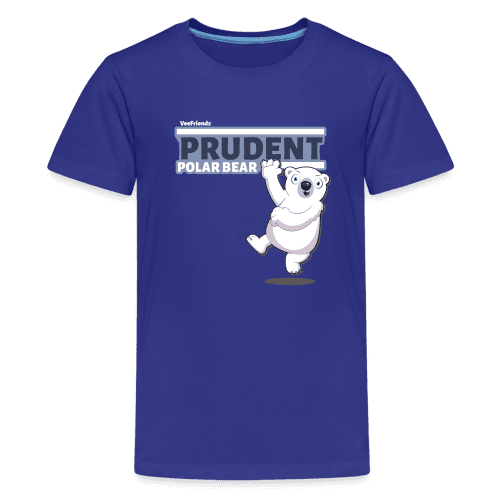 Prudent Polar Bear Character Comfort Kids Tee - royal blue