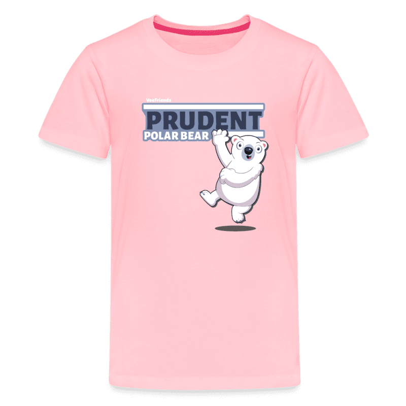 Prudent Polar Bear Character Comfort Kids Tee - pink