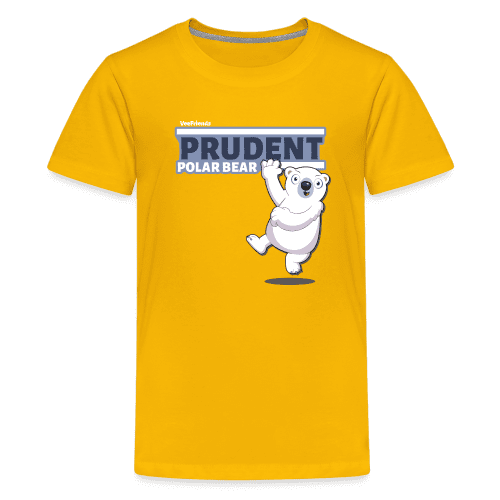 Prudent Polar Bear Character Comfort Kids Tee - sun yellow