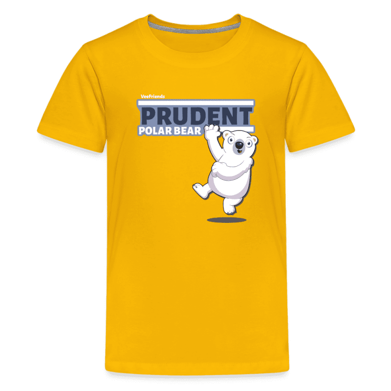 Prudent Polar Bear Character Comfort Kids Tee - sun yellow