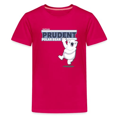 Prudent Polar Bear Character Comfort Kids Tee - dark pink