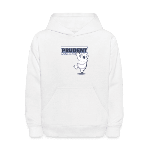 Prudent Polar Bear Character Comfort Kids Hoodie - white