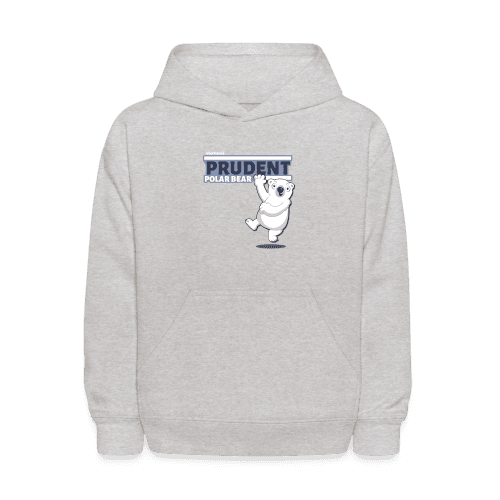 Prudent Polar Bear Character Comfort Kids Hoodie - heather gray