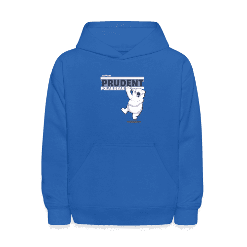 Prudent Polar Bear Character Comfort Kids Hoodie - royal blue