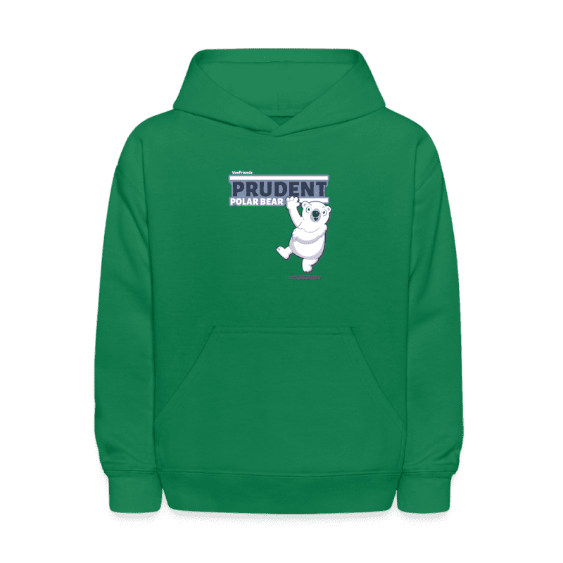 Prudent Polar Bear Character Comfort Kids Hoodie - kelly green