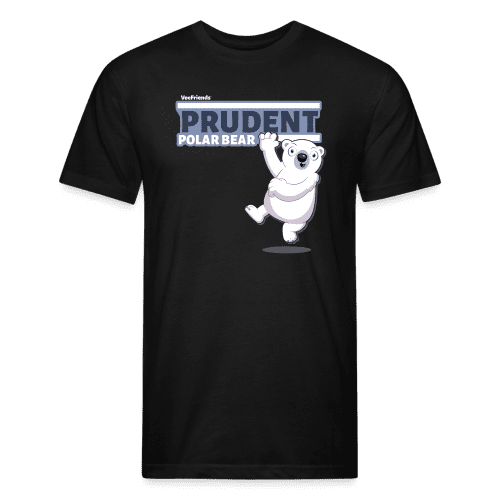 Prudent Polar Bear Character Comfort Adult Tee - black