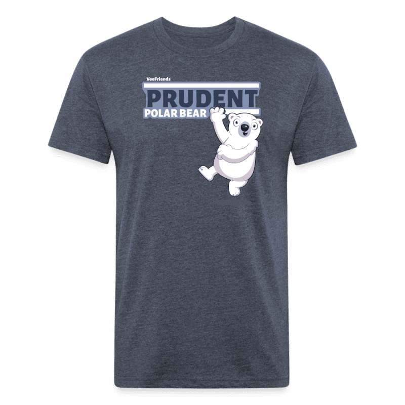 Prudent Polar Bear Character Comfort Adult Tee - heather navy