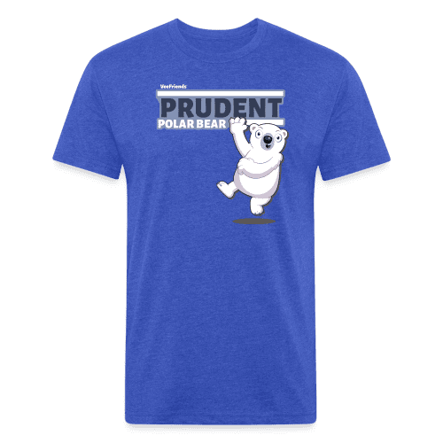 Prudent Polar Bear Character Comfort Adult Tee - heather royal