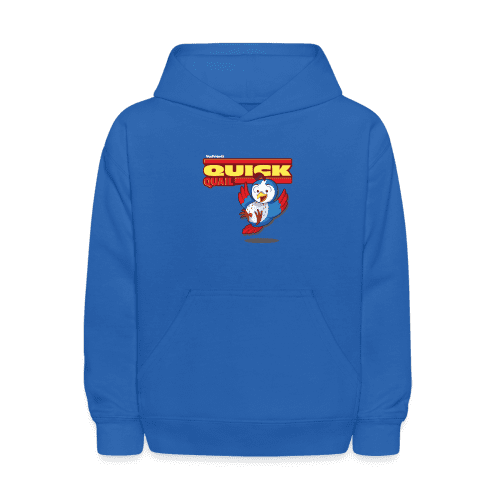 Quick Quail Character Comfort Kids Hoodie - royal blue