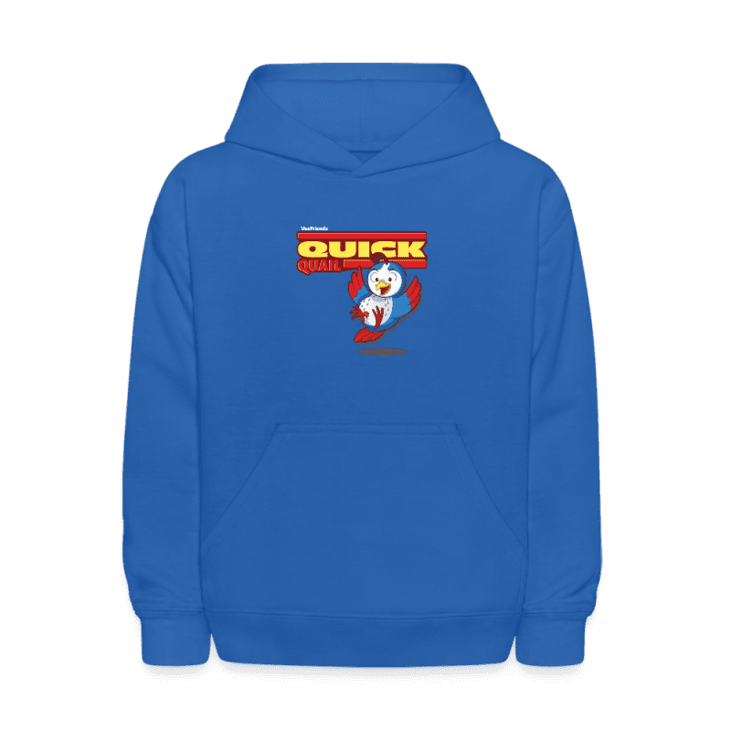 Quick Quail Character Comfort Kids Hoodie - royal blue