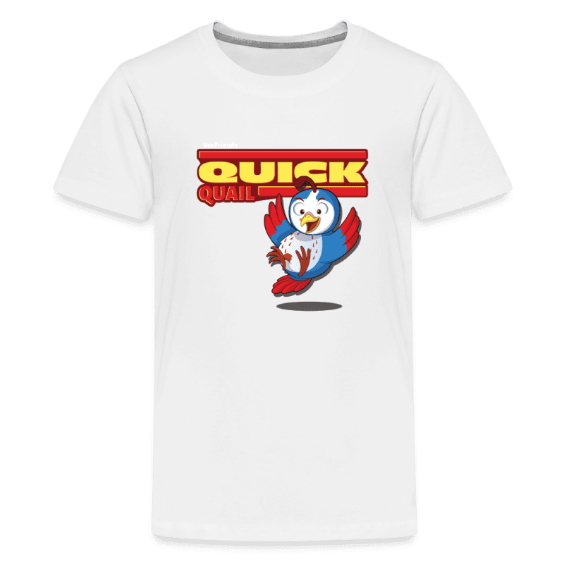 Quick Quail Character Comfort Kids Tee - white