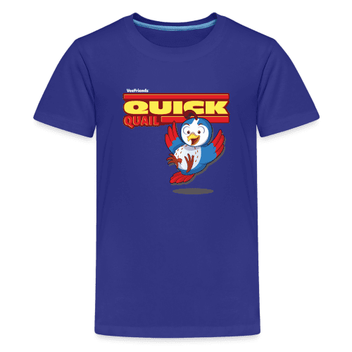 Quick Quail Character Comfort Kids Tee - royal blue