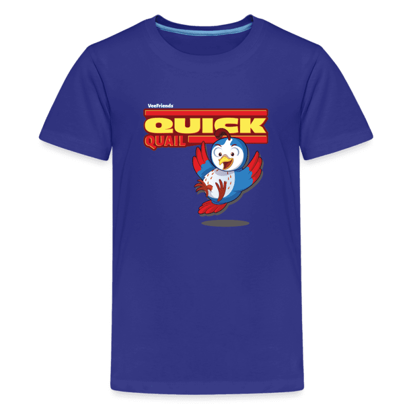 Quick Quail Character Comfort Kids Tee - royal blue