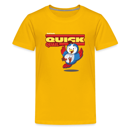 Quick Quail Character Comfort Kids Tee - sun yellow