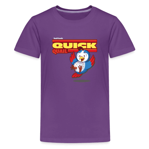 Quick Quail Character Comfort Kids Tee - purple