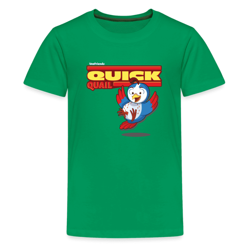 Quick Quail Character Comfort Kids Tee - kelly green