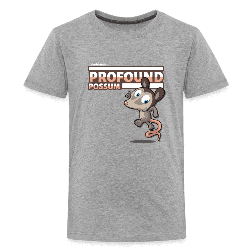 Profound Possum Character Comfort Kids Tee - heather gray