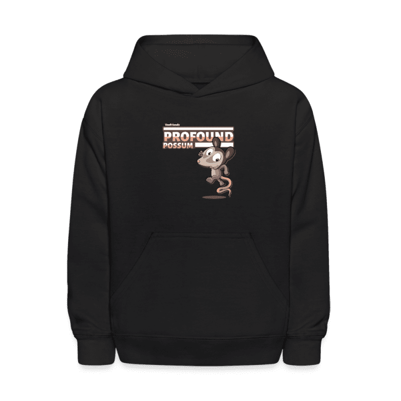 Profound Possum Character Comfort Kids Hoodie - black