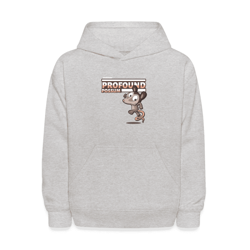 Profound Possum Character Comfort Kids Hoodie - heather gray