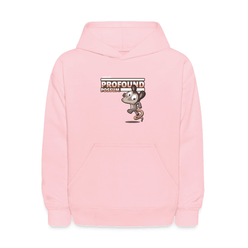 Profound Possum Character Comfort Kids Hoodie - pink