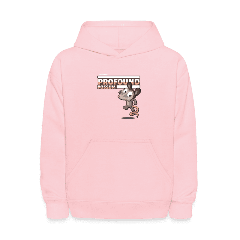 Profound Possum Character Comfort Kids Hoodie - pink