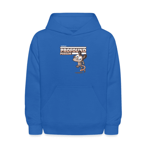 Profound Possum Character Comfort Kids Hoodie - royal blue