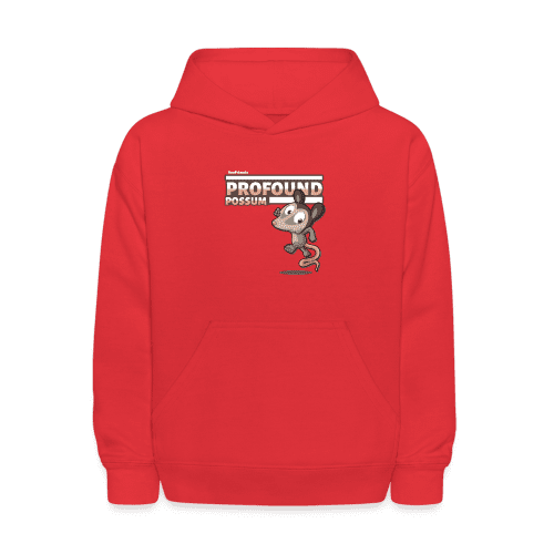 Profound Possum Character Comfort Kids Hoodie - red