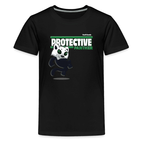 Protective Panther Character Comfort Kids Tee - black