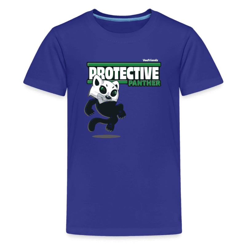 Protective Panther Character Comfort Kids Tee - royal blue